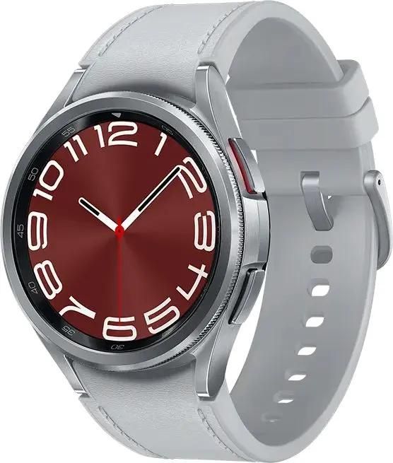 Смарт-часы Samsung Galaxy Watch 6 Classic 43мм,  1.3",  серебристый/серебристый [sm-r950nzsacis]
